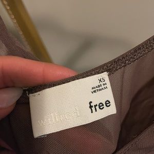 Aritzia MESH brown bodysuit size XS